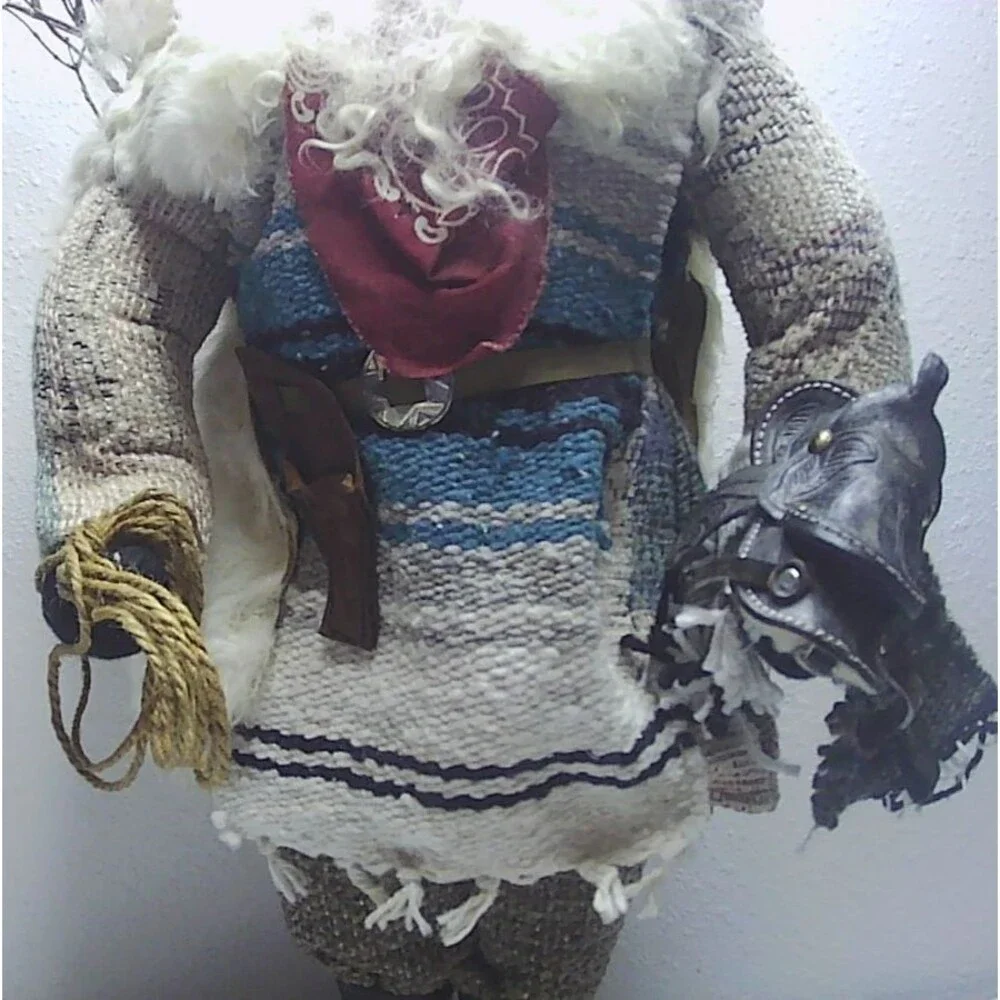 VTG 1994 Jana Southwick Santa Rustler Cowboy w/ Fur 18